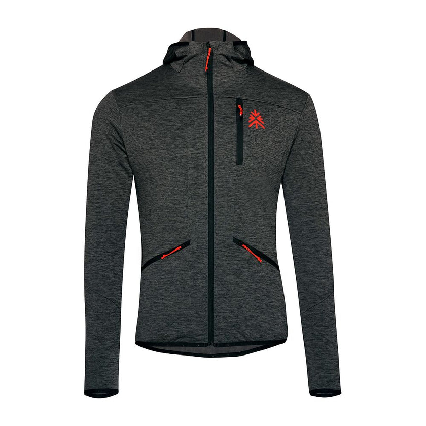 Mens Aruba Grid Full Zip Fleece (Thunderstorm Melange) #contain