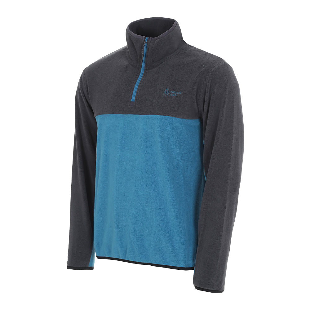 Mens Atlas Fleece Pullover (Blue Petrol) #contain