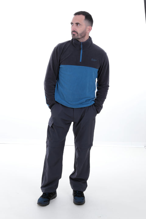 Mens Atlas Fleece Pullover (Blue Petrol) #contain