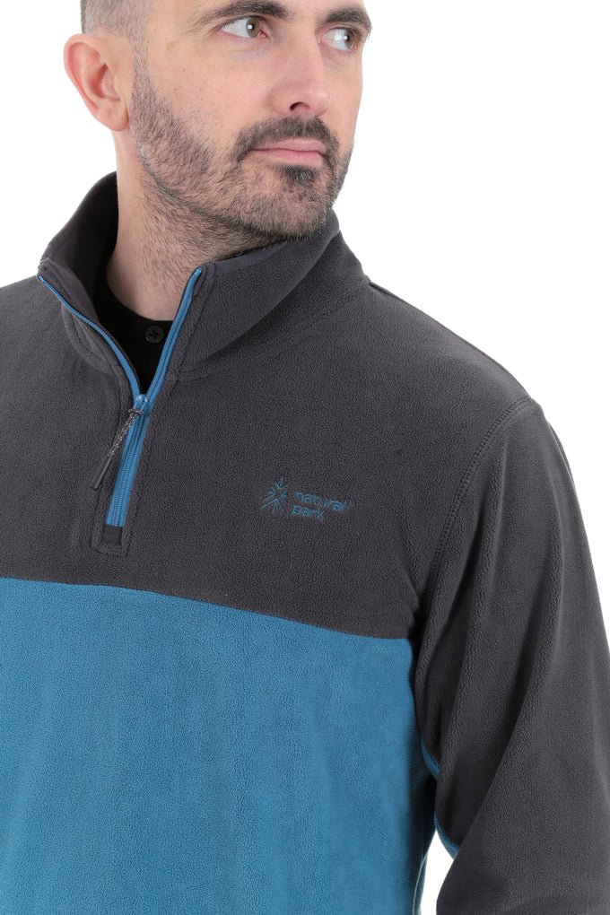 Mens Atlas Fleece Pullover (Blue Petrol) #contain