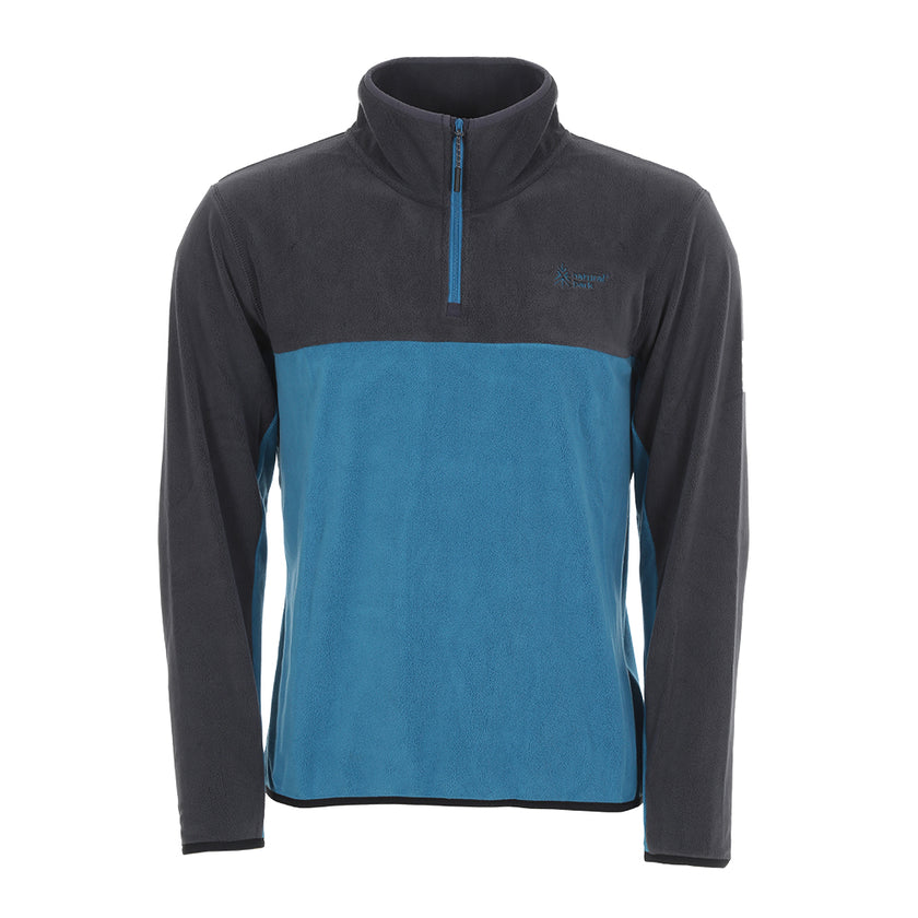 Mens Atlas Fleece Pullover (Blue Petrol) #contain