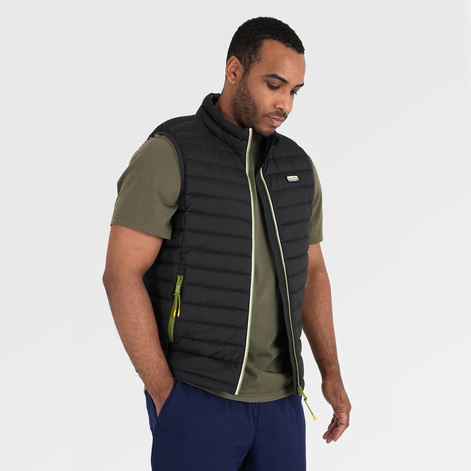Mens Feathertop Down Gilet (Black) ‡M;183cm