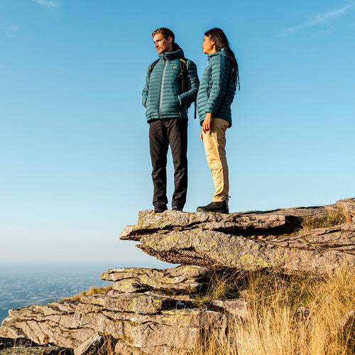 Mens Feathertop Hooded Down Jacket (Atlantic Deep)