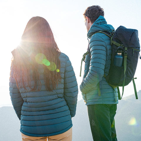 Mens Feathertop Hooded Down Jacket (Atlantic Deep) @0