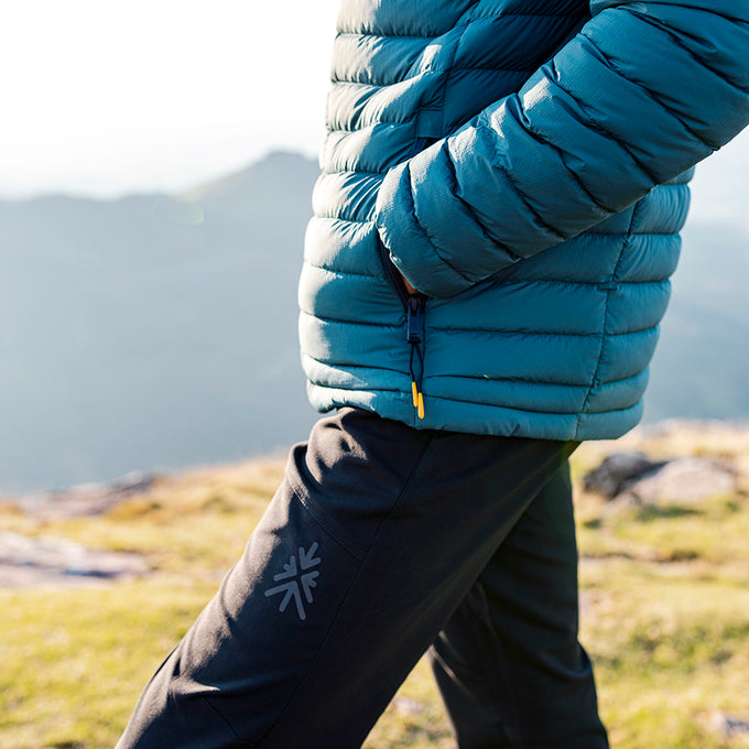 Mens Feathertop Hooded Down Jacket (Atlantic Deep) §M;183cm