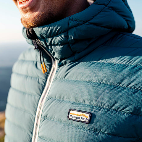 Mens Feathertop Hooded Down Jacket (Atlantic Deep)