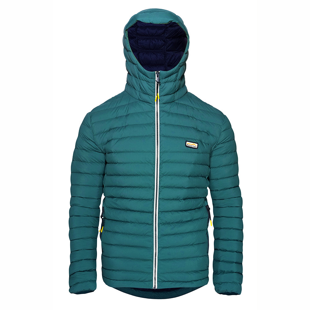 Mens Feathertop Hooded Down Jacket (Atlantic Deep) #contain