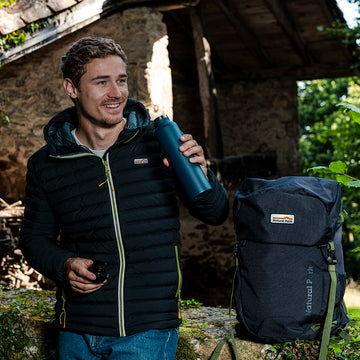 Mens Feathertop Hooded Down Jacket (Black) §M;183cm @0