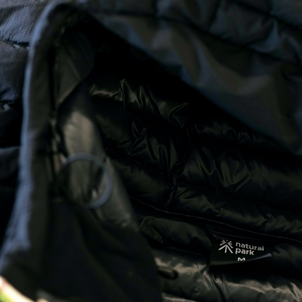 Mens Feathertop Hooded Down Jacket (Black)