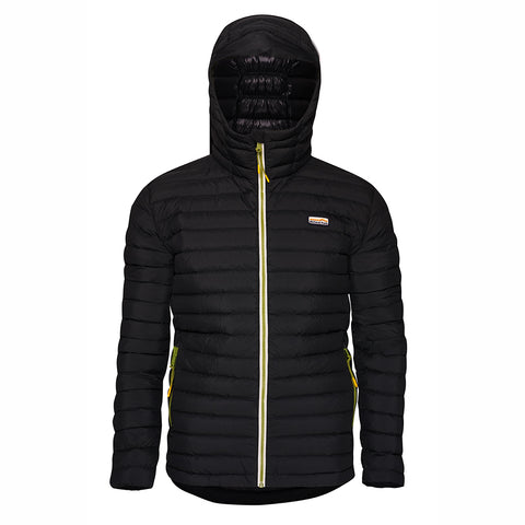 Mens Feathertop Hooded Down Jacket (Black) #contain