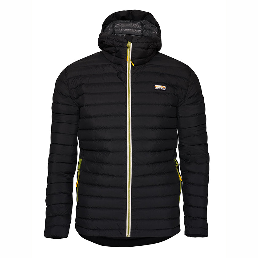 Mens Feathertop Hooded Down Jacket (Black) #contain