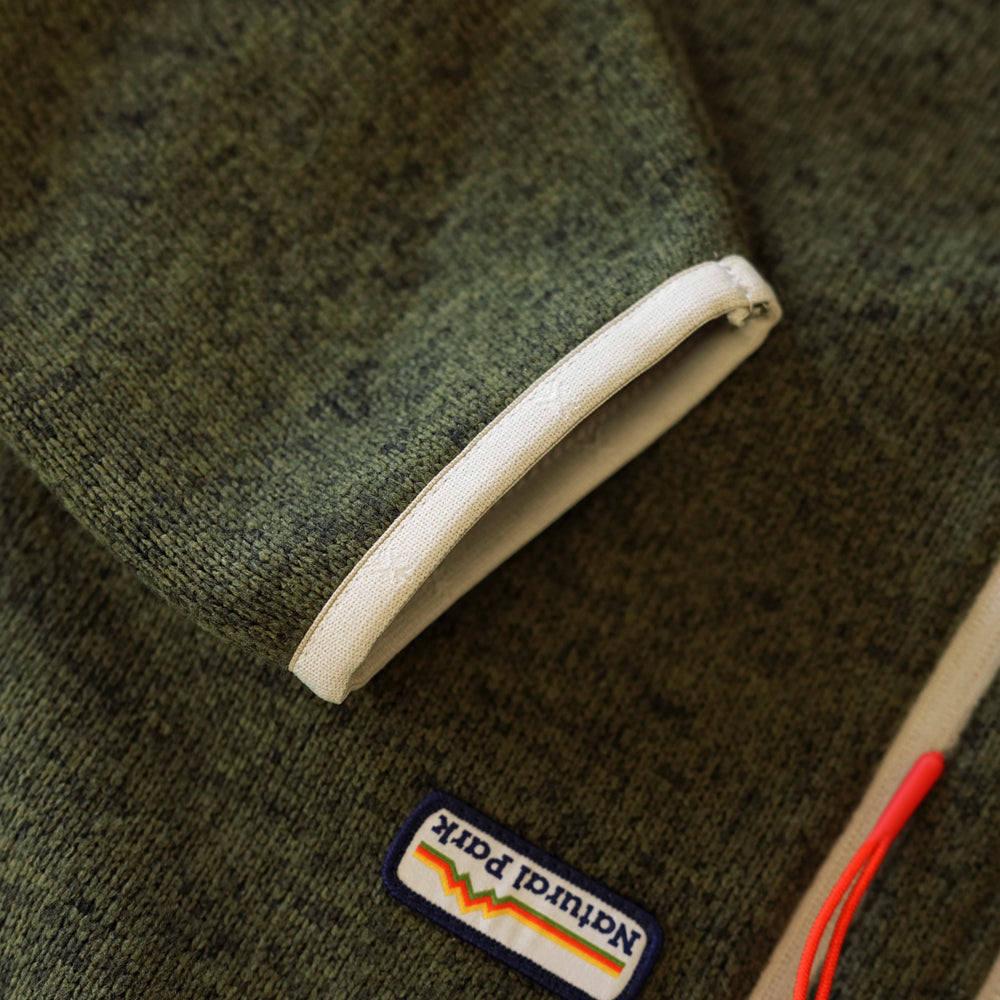 Mens Frissell Half Zip Sweater Fleece (Dark Olive Melange)