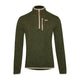 Mens Frissell Half Zip Sweater Fleece (Dark Olive Melange) #contain