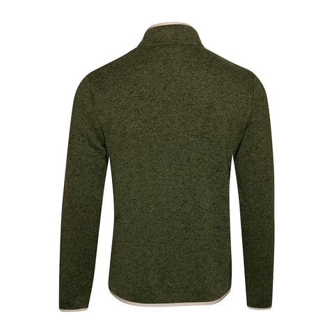 Mens Frissell Half Zip Sweater Fleece (Dark Olive Melange) #contain