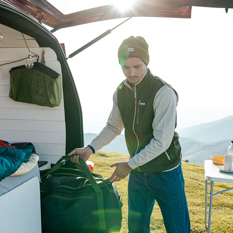 Mens Frissell Gilet Sweater Fleece (Dark Olive Melange)