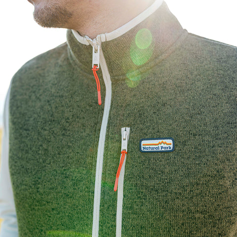 Mens Frissell Gilet Sweater Fleece (Dark Olive Melange)