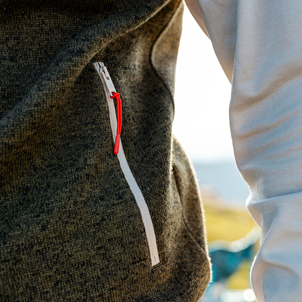 Mens Frissell Gilet Sweater Fleece (Dark Olive Melange)