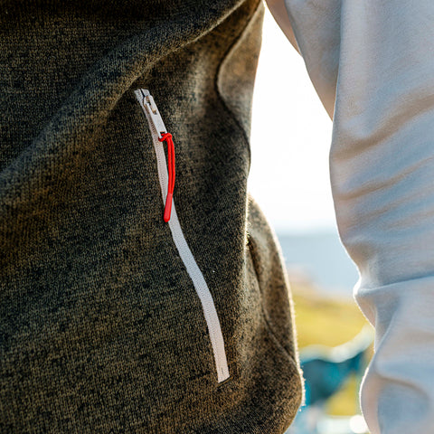 Mens Frissell Gilet Sweater Fleece (Dark Olive Melange)