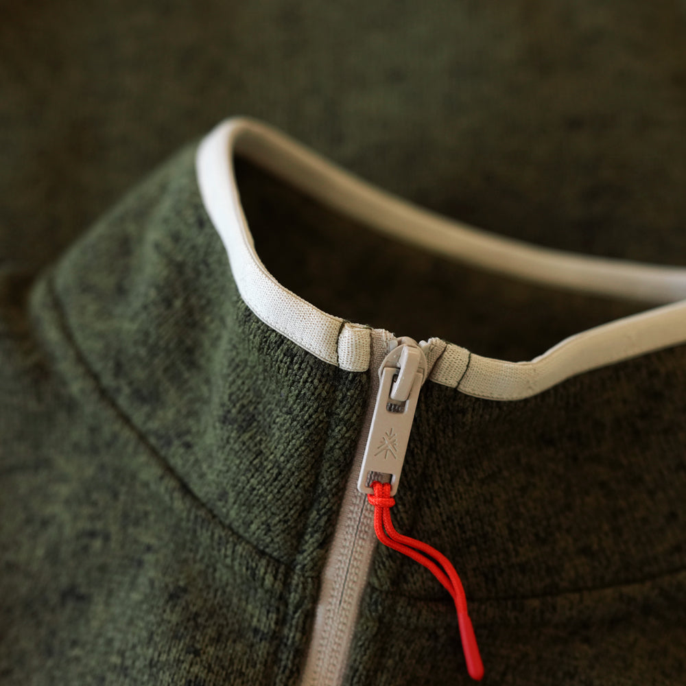 Mens Frissell Gilet Sweater Fleece (Dark Olive Melange)