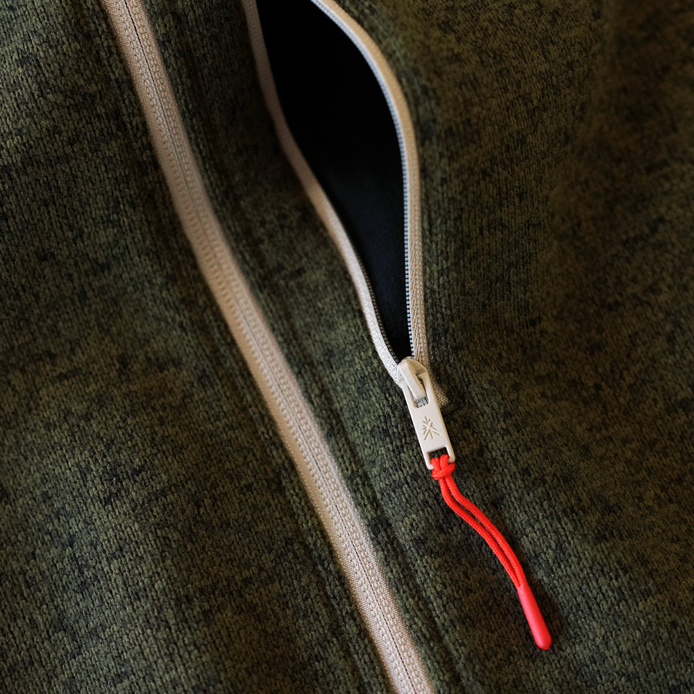 Mens Frissell Gilet Sweater Fleece (Dark Olive Melange)