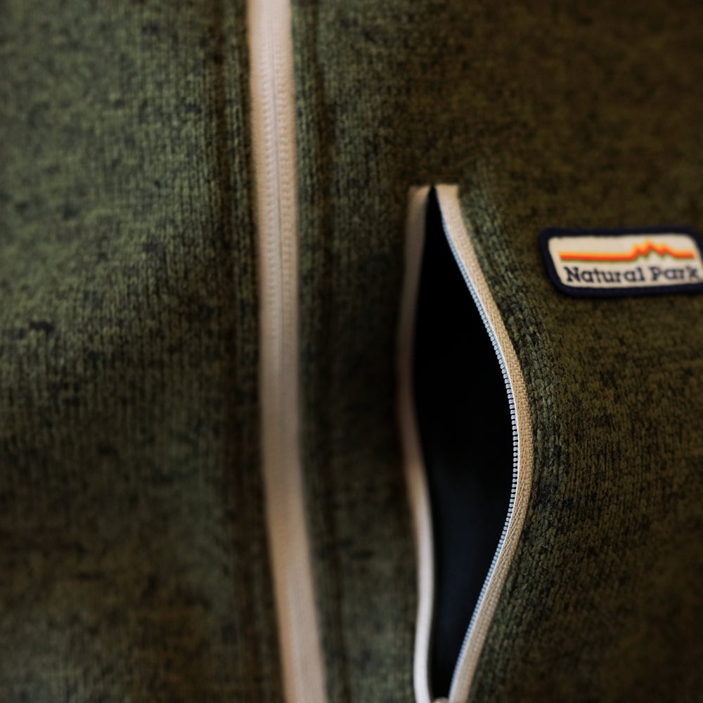 Mens Frissell Gilet Sweater Fleece (Dark Olive Melange)