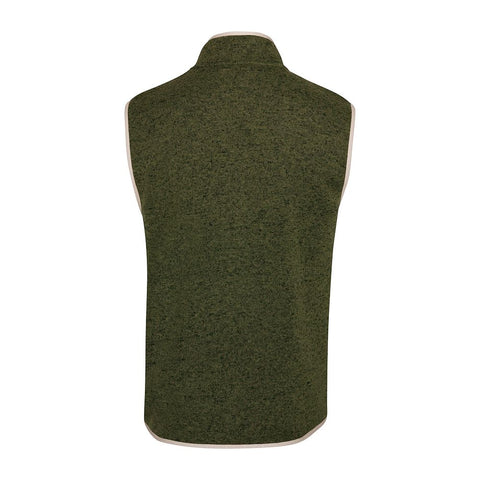Mens Frissell Gilet Sweater Fleece (Dark Olive Melange) #contain