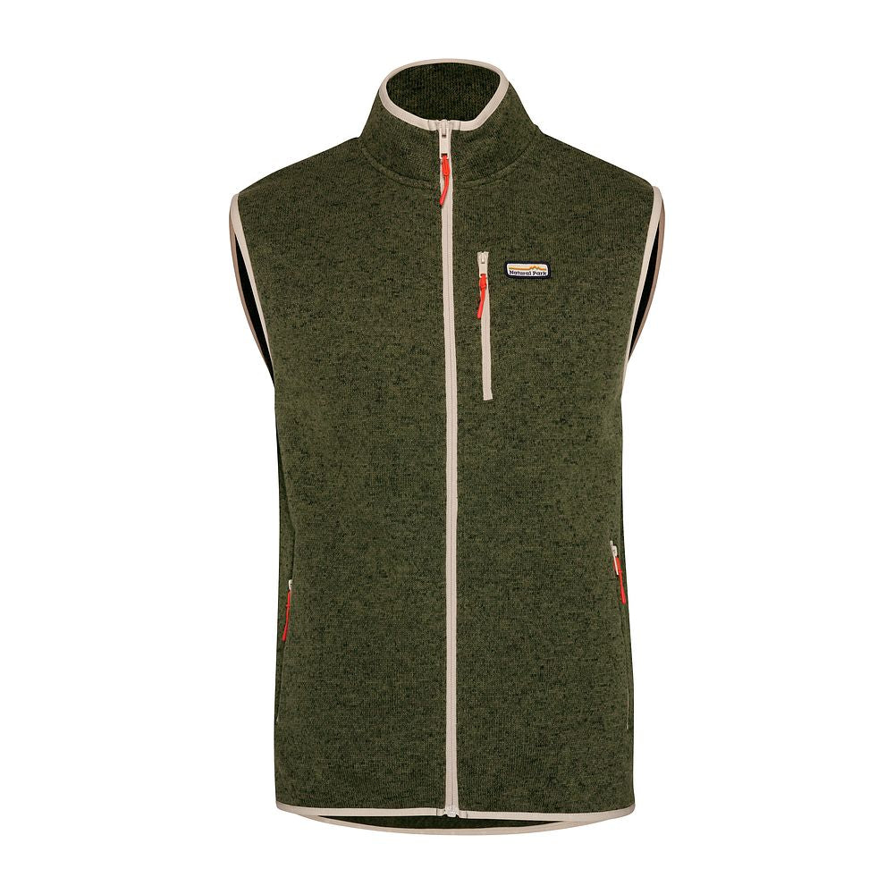 Mens Frissell Gilet Sweater Fleece (Dark Olive Melange) #contain