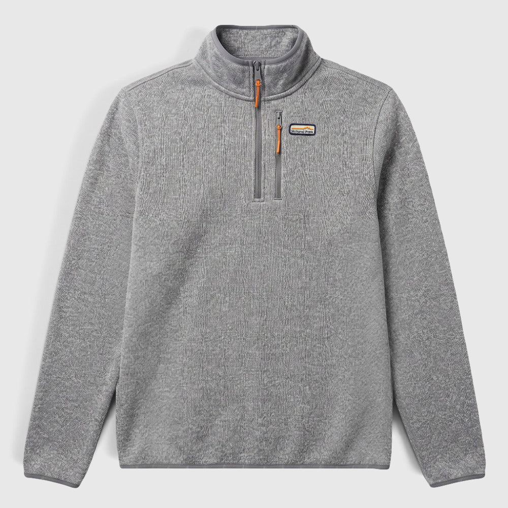 Mens Frissell Half Zip Sweater Fleece (Frost Grey Melange) #contain