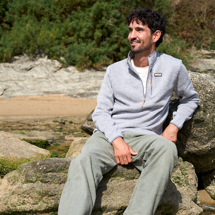Mens Frissell Half Zip Sweater Fleece (Frost Grey Melange) §M;191cm