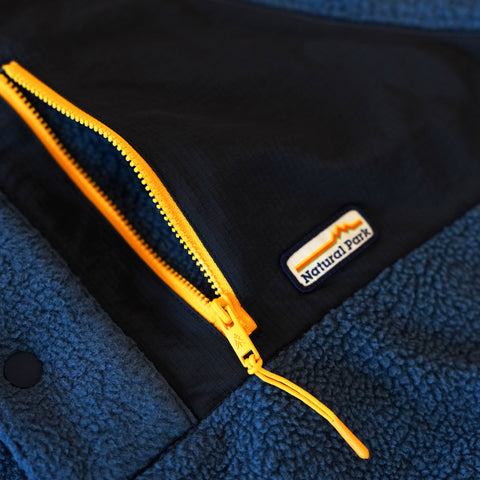 Mens Fryatt Sherpa Fleece Pullover (Dark Denim)