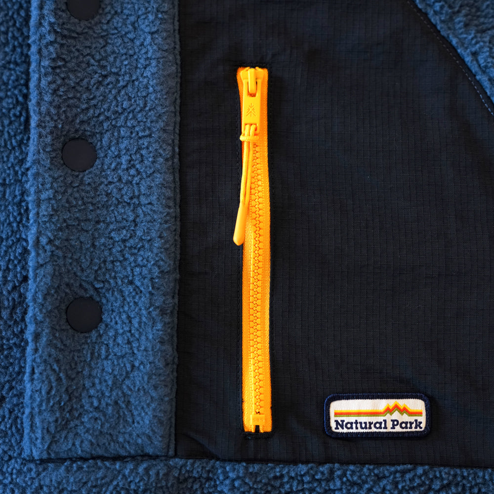 Mens Fryatt Sherpa Fleece Pullover (Dark Denim)