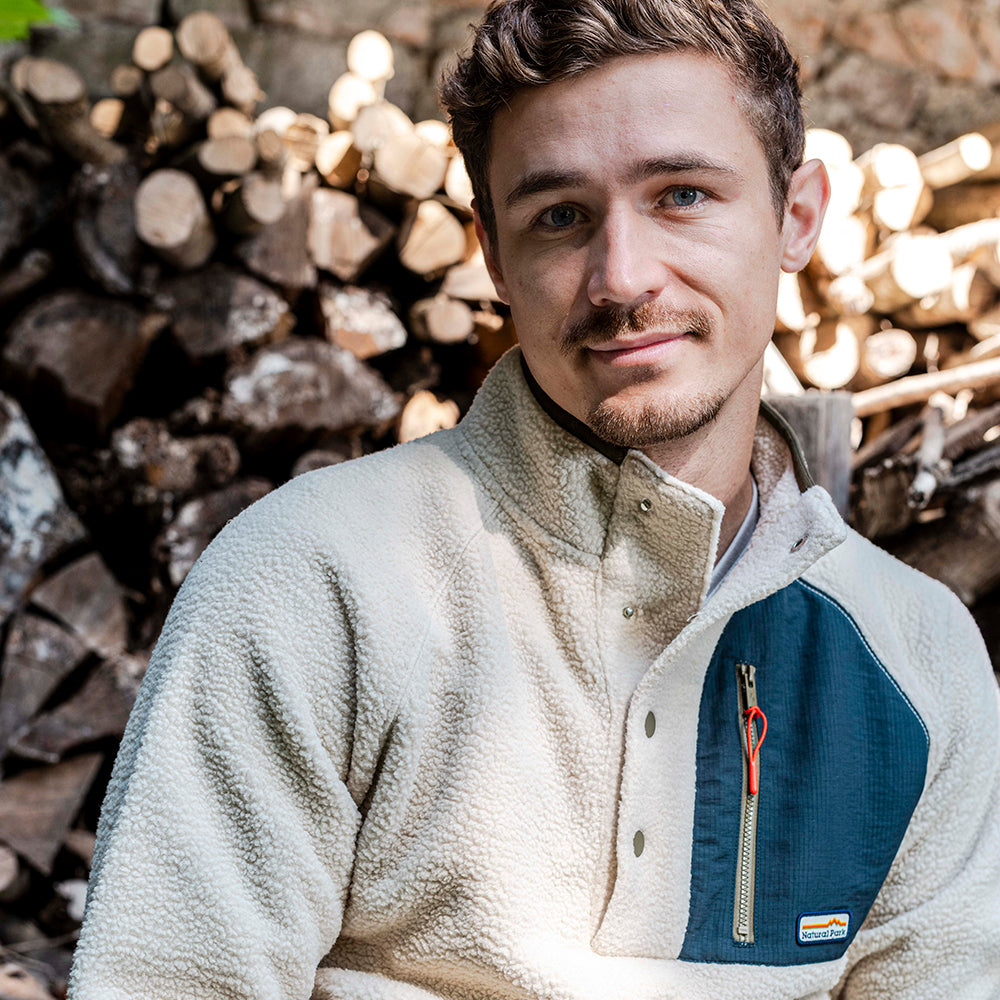 Mens Fryatt Sherpa Fleece Pullover (Feather Grey)