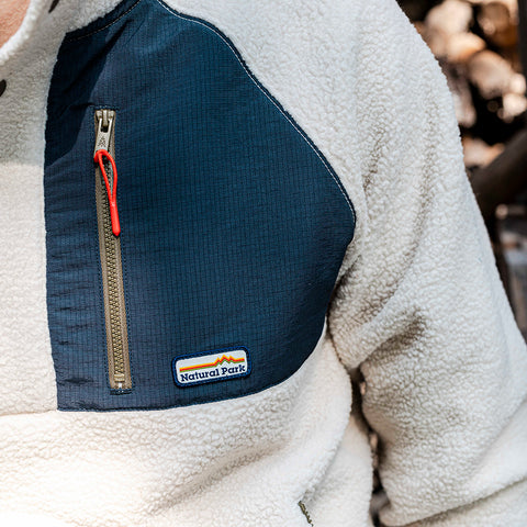 Mens Fryatt Sherpa Fleece Pullover (Feather Grey)