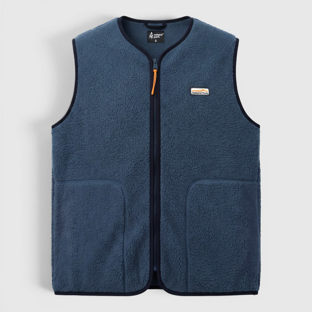 Mens Fryatt Sherpa Fleece Gilet (Dark Denim) #contain