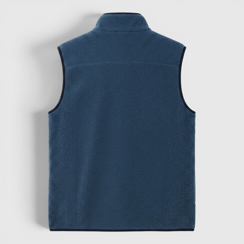 Mens Fryatt Sherpa Fleece Gilet (Dark Denim) #contain