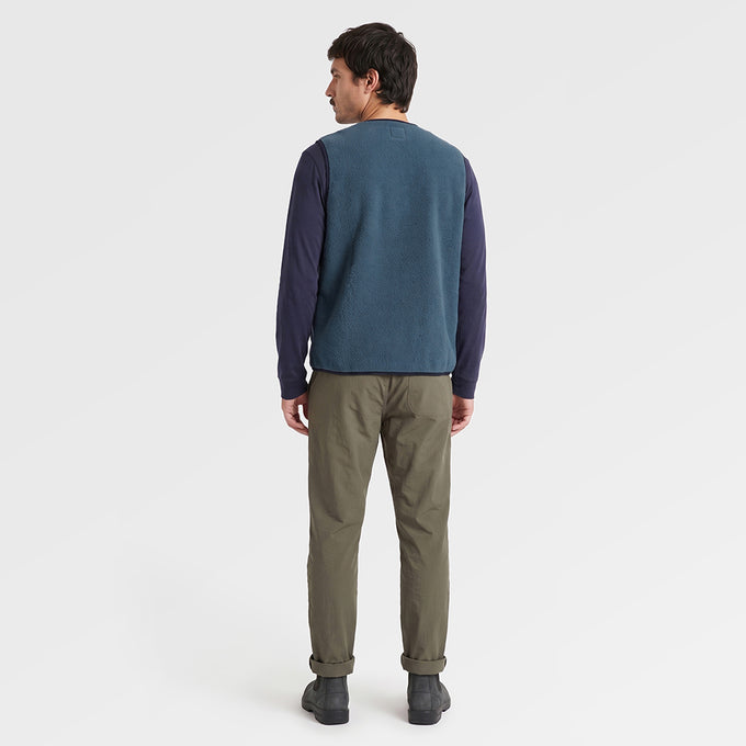 Mens Fryatt Sherpa Fleece Gilet (Dark Denim) ✦AI