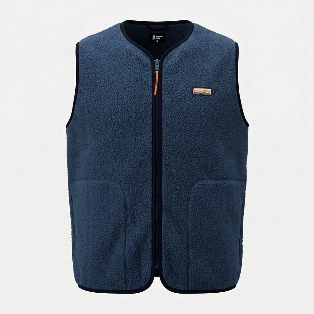Mens Fryatt Sherpa Fleece Gilet (Dark Denim) #contain ✧AI
