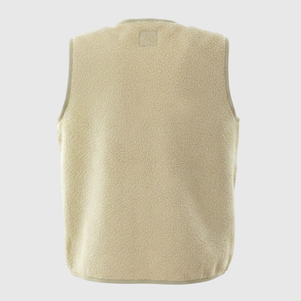 Mens Fryatt Sherpa Fleece Gilet (Feather Grey) #contain ✧AI