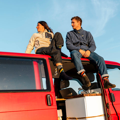 Mens Fryatt Full Zip Sherpa Fleece (Dark Denim)