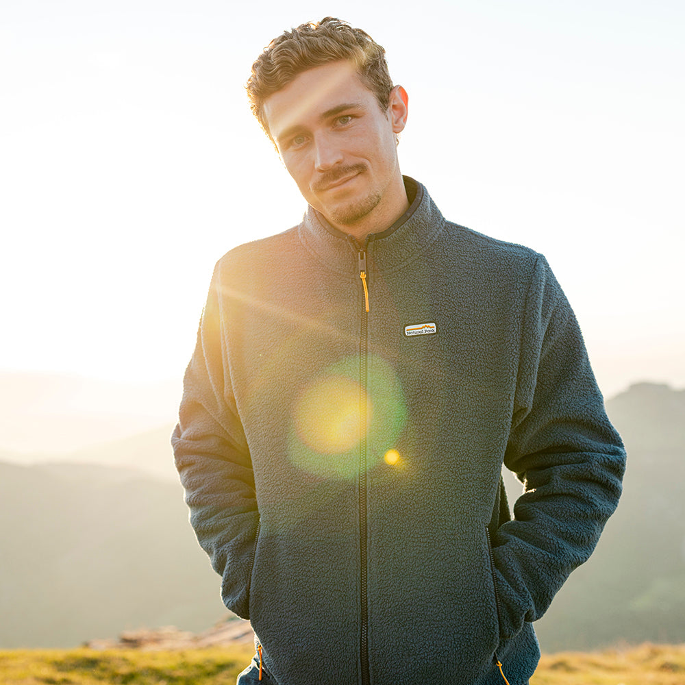 Mens Fryatt Full Zip Sherpa Fleece (Dark Denim)