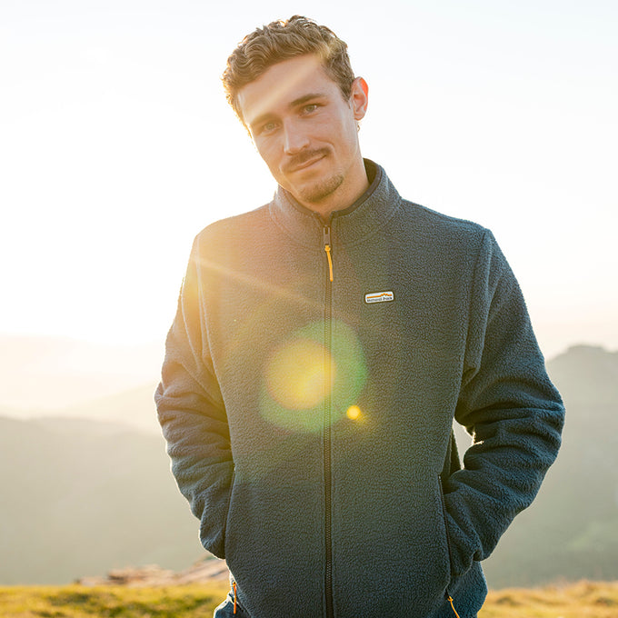 Mens Fryatt Full Zip Sherpa Fleece (Dark Denim) §M;183cm