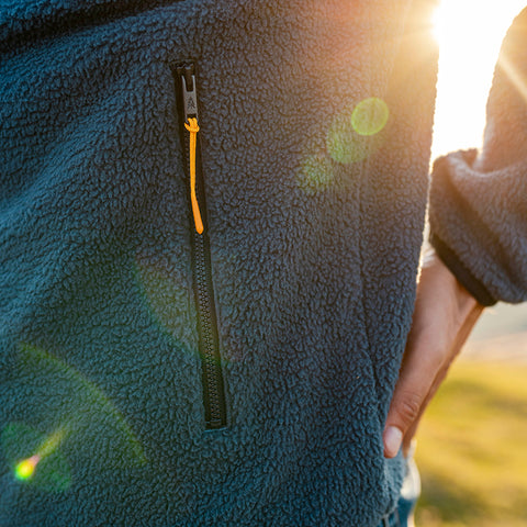 Mens Fryatt Full Zip Sherpa Fleece (Dark Denim)