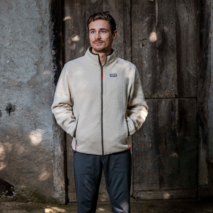 Mens Fryatt Full Zip Sherpa Fleece (Feather Grey) §M;183cm