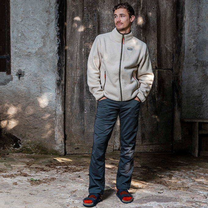 Mens Fryatt Full Zip Sherpa Fleece (Feather Grey) §M;183cm