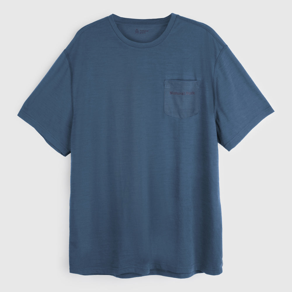 Mens Gaillands Merino Blend Relaxed Tee (Blue Fusion) #contain