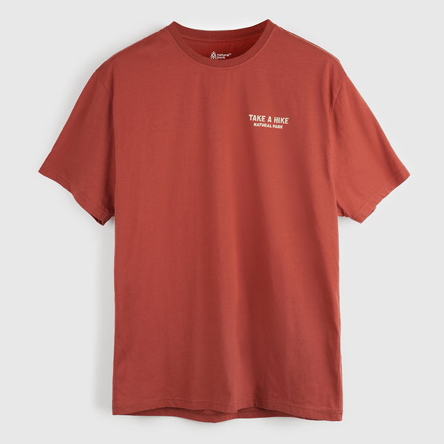 Mens Hike Galatea Relaxed Tee (Etruscan Red) #contain