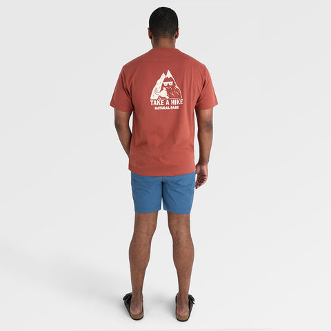 Mens Hike Galatea Relaxed Tee (Etruscan Red) §M;183cm
