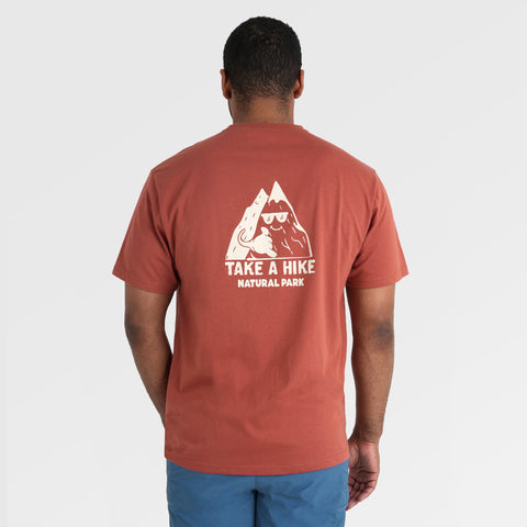 Mens Hike Galatea Relaxed Tee (Etruscan Red) §M;183cm