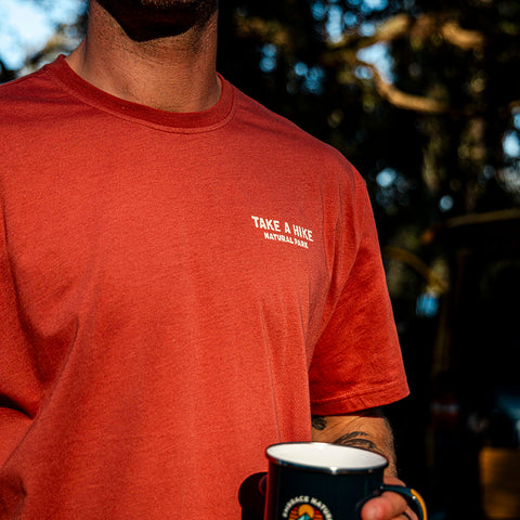 Mens Hike Galatea Relaxed Tee (Etruscan Red) ‡M;189cm
