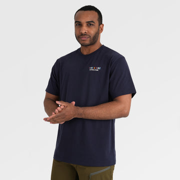 Mens Hike Galatea Relaxed Tee (Maritime Blue) §M;183cm